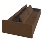 Sofá Ilha 2 Lugares Living 232cm Modulado Sala Lary Veludo/pu