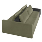 Sofá Ilha 2 Lugares Living 252cm Modulado Sala Lary Bouclê/pu