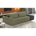 Sofá Ilha 2 Lugares Living 252cm Modulado Sala Lary Bouclê/pu