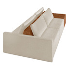 Sofá Ilha 2 Lugares Living 252cm Modulado Sala Lary Bouclê/pu