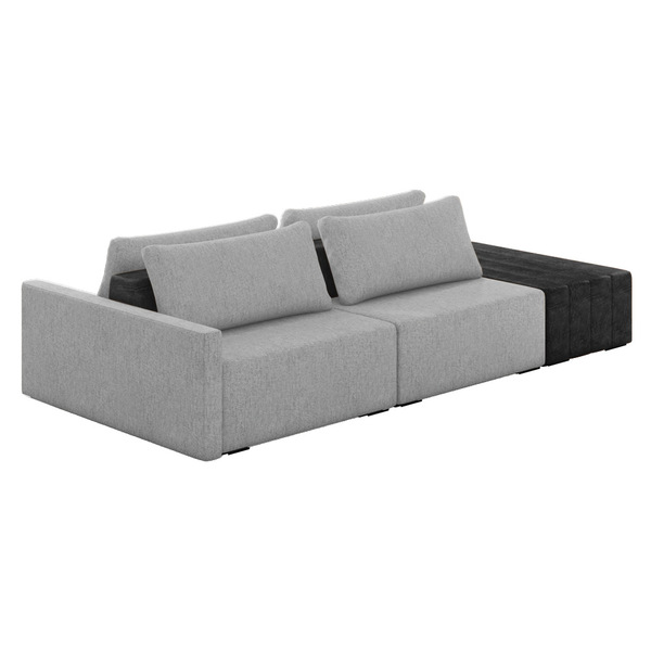 Sofá Ilha 2 Lugares Living 272cm Modulado Para Sala Lary Linh