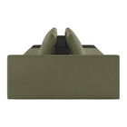 Sofá Ilha 2 Lugares Living 272cm Modulado Sala Lary Bouclê/pu