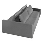 Sofá Ilha 2 Lugares Living 292cm Modulado Sala Lary Bouclê/pu