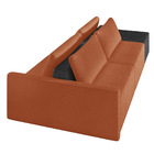 Sofá Ilha 2 Lugares Living 292cm Modulado Sala Lary Bouclê/pu