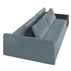 Sofá Ilha 2 Lugares Living 292cm Modulado Sala Lary Bouclê/pu