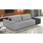 Sofá Ilha 2 Lugares Living 292cm Modulado Sala Lary Bouclê/pu