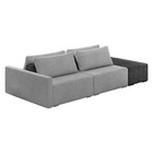 Sofá Ilha 2 Lugares Living 292cm Modulado Sala Lary Bouclê/pu