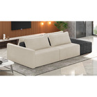 Sofá Ilha 2 Lugares Living 292cm Modulado Sala Lary Bouclê/pu