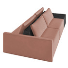 Sofá Ilha 2 Lugares Living 292cm Modulado Sala Lary Veludo/pu