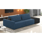 Sofá Ilha 2 Lugares Living 292cm Modulado Sala Lary Veludo/pu