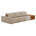 Sofá Ilha 3 Lugares Living 312cm Modulado Para Sala Lary Linh