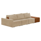 Sofá Ilha 3 Lugares Living 312cm Modulado Para Sala Lary Velu