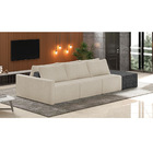 Sofá Ilha 3 Lugares Living 312cm Modulado Sala Lary Bouclê/pu