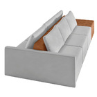 Sofá Ilha 3 Lugares Living 342cm Modulado Para Sala Lary Velu