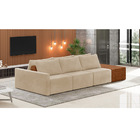 Sofá Ilha 3 Lugares Living 342cm Modulado Para Sala Lary Velu