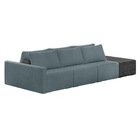 Sofá Ilha 3 Lugares Living 342cm Modulado Sala Lary Bouclê Az