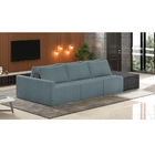 Sofá Ilha 3 Lugares Living 342cm Modulado Sala Lary Bouclê Az