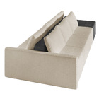 Sofá Ilha 3 Lugares Living 342cm Modulado Sala Lary Bouclê/pu