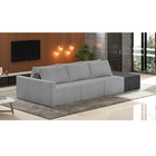 Sofá Ilha 3 Lugares Living 342cm Modulado Sala Lary Bouclê/pu