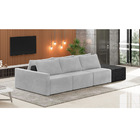 Sofá Ilha 3 Lugares Living 342cm Modulado Sala Lary Veludo Ci