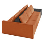 Sofá Ilha 3 Lugares Living 342cm Modulado Sala Lary Veludo Te