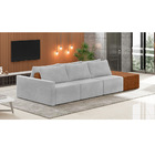 Sofá Ilha 3 Lugares Living 402cm Modulado Para Sala Lary Velu