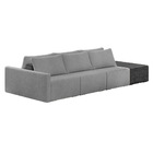 Sofá Ilha 3 Lugares Living 402cm Modulado Sala Lary Bouclê/pu