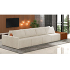 Sofá Ilha 4 Lugares Living 392cm Modulado Para Sala Lary Bouc