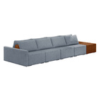 Sofá Ilha 4 Lugares Living 392cm Modulado Para Sala Lary Linh