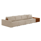 Sofá Ilha 4 Lugares Living 392cm Modulado Para Sala Lary Linh