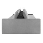 Sofá Ilha 4 Lugares Living 392cm Modulado Sala Lary Bouclê/pu