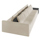 Sofá Ilha 4 Lugares Living 392cm Modulado Sala Lary Bouclê/pu