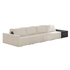 Sofá Ilha 4 Lugares Living 392cm Modulado Sala Lary Bouclê/pu