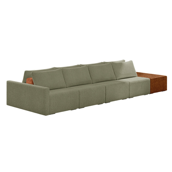 Sofá Ilha 4 Lugares Living 432cm Modulado Para Sala Lary Bouc