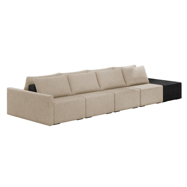 Sofá Ilha 4 Lugares Living 432cm Modulado Para Sala Lary Linh