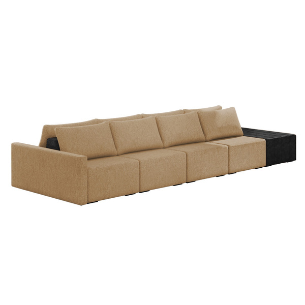 Sofá Ilha 4 Lugares Living 432cm Modulado Para Sala Lary Linh