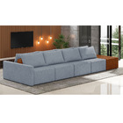 Sofá Ilha 4 Lugares Living 432cm Modulado Para Sala Lary Linh