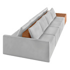 Sofá Ilha 4 Lugares Living 432cm Modulado Para Sala Lary Velu