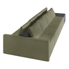 Sofá Ilha 4 Lugares Living 432cm Modulado Sala Lary Bouclê/pu