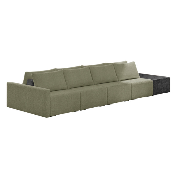 Sofá Ilha 4 Lugares Living 432cm Modulado Sala Lary Bouclê Ve