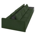 Sofá Ilha 4 Lugares Living 432cm Modulado Sala Lary Veludo/pu