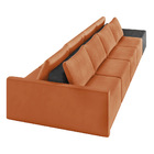 Sofá Ilha 4 Lugares Living 432cm Modulado Sala Lary Veludo Te