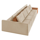 Sofá Ilha 4 Lugares Living 472cm Modulado Para Sala Lary Velu