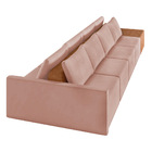 Sofá Ilha 4 Lugares Living 472cm Modulado Para Sala Lary Velu