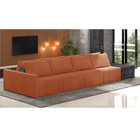 Sofá Ilha 4 Lugares Living 472cm Modulado Sala Lary Bouclê/pu