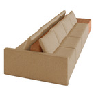 Sofá Ilha 4 Lugares Living 512cm Modulado Para Sala Lary Linh