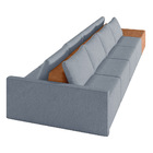 Sofá Ilha 4 Lugares Living 512cm Modulado Para Sala Lary Linh