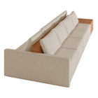 Sofá Ilha 4 Lugares Living 512cm Modulado Para Sala Lary Linh