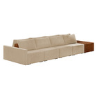 Sofá Ilha 4 Lugares Living 512cm Modulado Para Sala Lary Velu