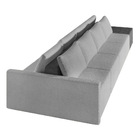 Sofá Ilha 4 Lugares Living 512cm Modulado Sala Lary Bouclê/pu